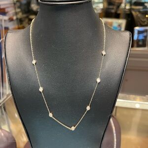 Rose Gold Diamond by the yard - 5 bezels